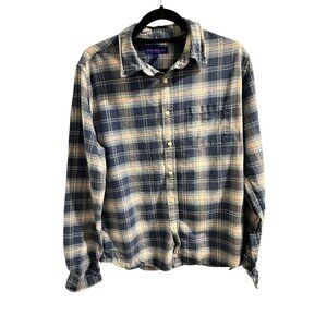 🍒 2/$20 🍒 Aeropostale Mens Blue Plaid Button-Up Shirt Size M